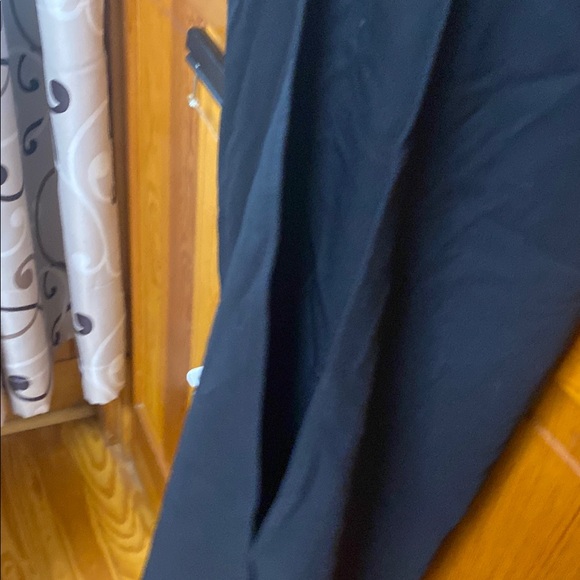 Zara Black Sleeveless Maxi Dress zipper on back side shoulder pads available - Picture 3 of 6